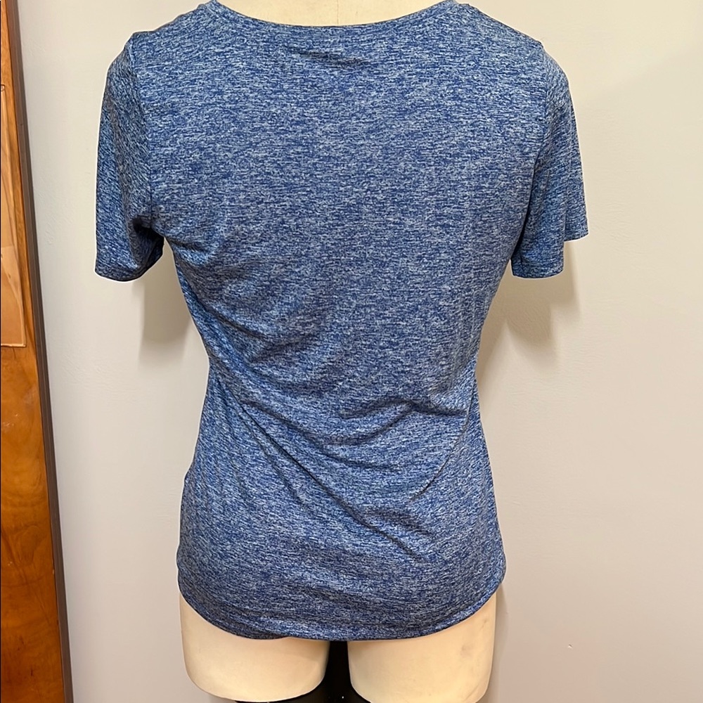 Nike Women's Heathered Blue Short Sleeve Tee Size Large Dri-Fit - Picture 3 of 7